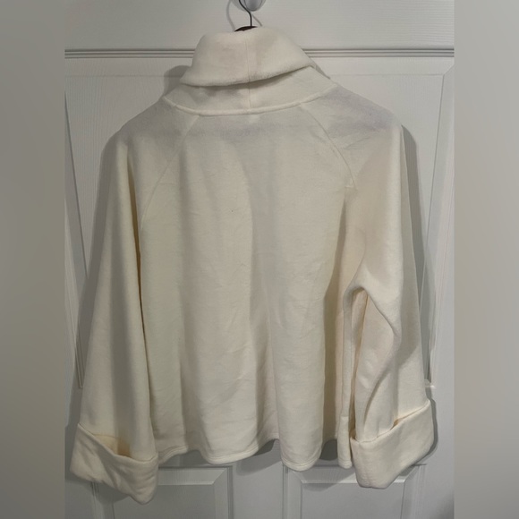 Stylus Women’s Turtleneck Roll Tab Sleeves Sweater Super Soft XL White. NEW - Picture 4 of 8